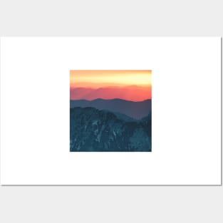 Sunset and The Mountains, Adventure is Calling, Cool Outdoors Art Posters and Art